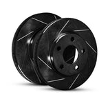 R1 10-22 Toyota 4Runner Rear Right Slotted Black Brake Rotor