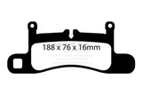 EBC 11+ Porsche Cayenne 3.0 Supercharged Hybrid Bluestuff Rear Brake Pads