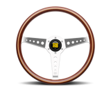Momo California Wood Steering Wheel 360 mm - Mahogany Wood/Polished Spokes