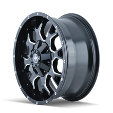 Load image into Gallery viewer, Mayhem 8015 Warrior 20x9 / 6x135 BP / 18mm Offset / 106mm Hub Black w/ Milled Spokes Wheel