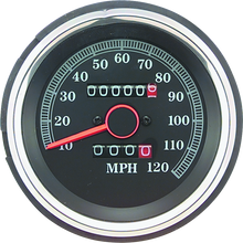 Load image into Gallery viewer, Bikers Choice L84-90XL 85-87 FXRS 87-90 FX Replacement Speedo Blk Face 120 Mph Repl H-D 67037-85A