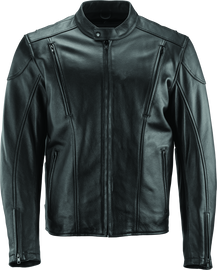 River Road Race Leather Jacket Black - Large