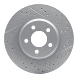 R1 22-23 Genesis G70 Front Right Drilled & Slotted Geo-Carbon Rotor