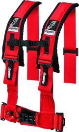 DragonFire Racing Harness- H-Style- 4-Point- 3in Buckle- Red