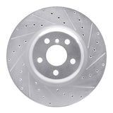 R1 16-25 BMW 330e xDrive Rear Right Drilled & Slotted Silver Brake Rotor
