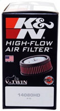 Load image into Gallery viewer, K&amp;N Replacement Unique Air Filter 6.625in L x 4.75in W x 1.625in H with 1 Flange for Harley-Davidson