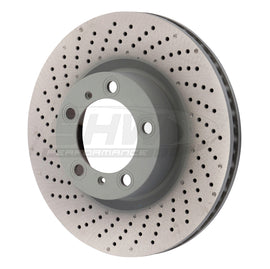 SHW 09-16 Porsche 911 Carrera w/o Ceramic Brake Left Front Drill-Dimp MB Brake Rotor (99735140101)