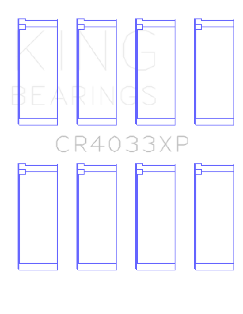 King Engine Bearings Honda F20C/F22C/97-01 H22A4 Rod Bearing Set - Size +0.25mm