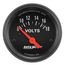 Load image into Gallery viewer, Autometer Z-Series 52mm 8-18 Volts Voltmeter Gauge