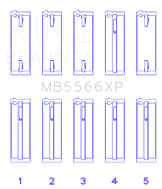 King Engine Bearings Audi A4 1.8L AEB Performance Main Bearing Set - Size STD