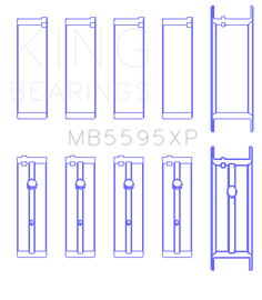King Engine Bearings Nissan KA-24DE Performance Main Bearing Set - Size +0.25mm