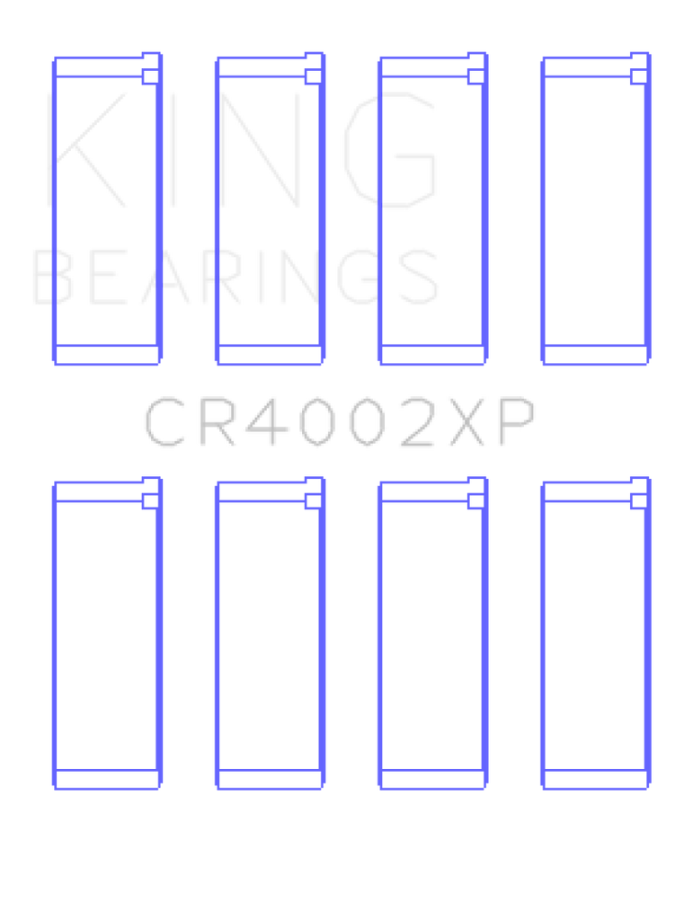 King Ford/Kia/Mazda DOHC 16 Valve/SOHC 16 Valve/SOHC 8 Valve Performance Rod Bearing Set - Size STD