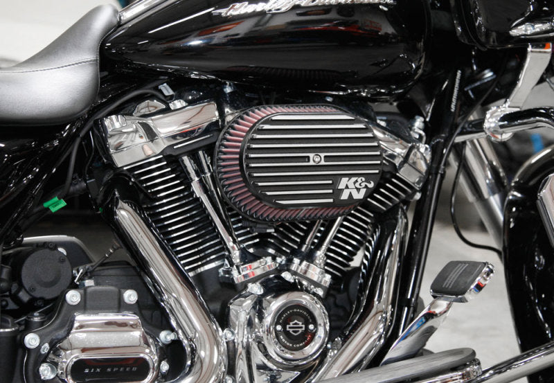 K&N Street Metal Intake System for 02-06 Harley-Davidson Road King F/I 88cl Side Draft Dyna/Softail