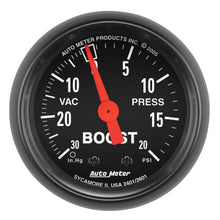 Load image into Gallery viewer, Autometer Z Series 52mm 20 PSI Mechanical Boost Vacuum Gauge