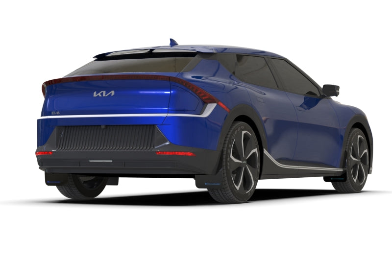 Rally Armor 22-25 Kia EV6 Black UR Mud Flap Blue Logo