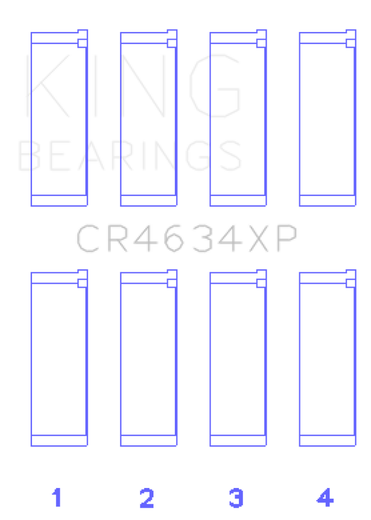 King Engine Bearings Hyundai G4KF Connecting Rod Bearing Set (Set of 4) - Size STD